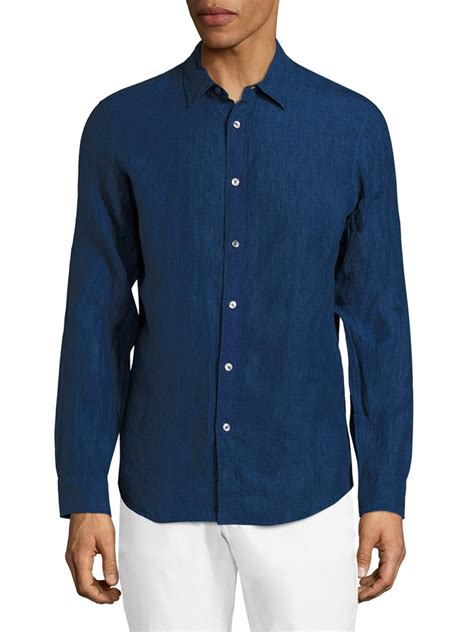 michael kors linen shirt men|michael kors shirt sale.